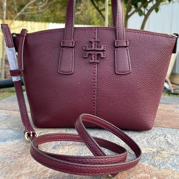 Tory Burch McGraw Mini Leather Satchel - Picture 6 of 9
